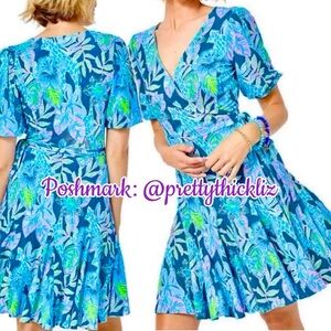 Lilly Pulitzer Wrap Dress • Macaw Blue • Tall Me About It